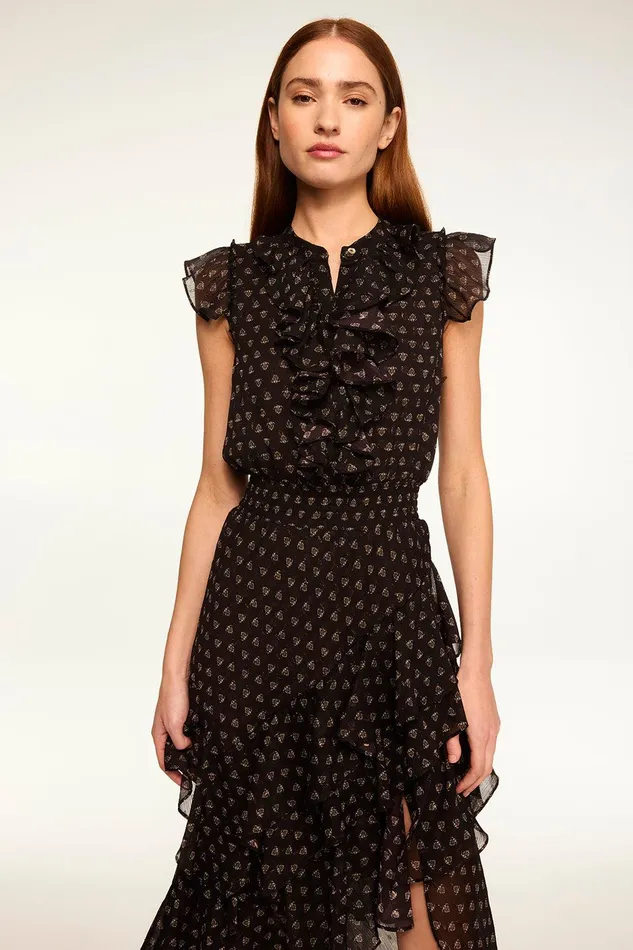 Women MISA Los Angeles Dresses ILYSA DRESS Black Lapis Eye
