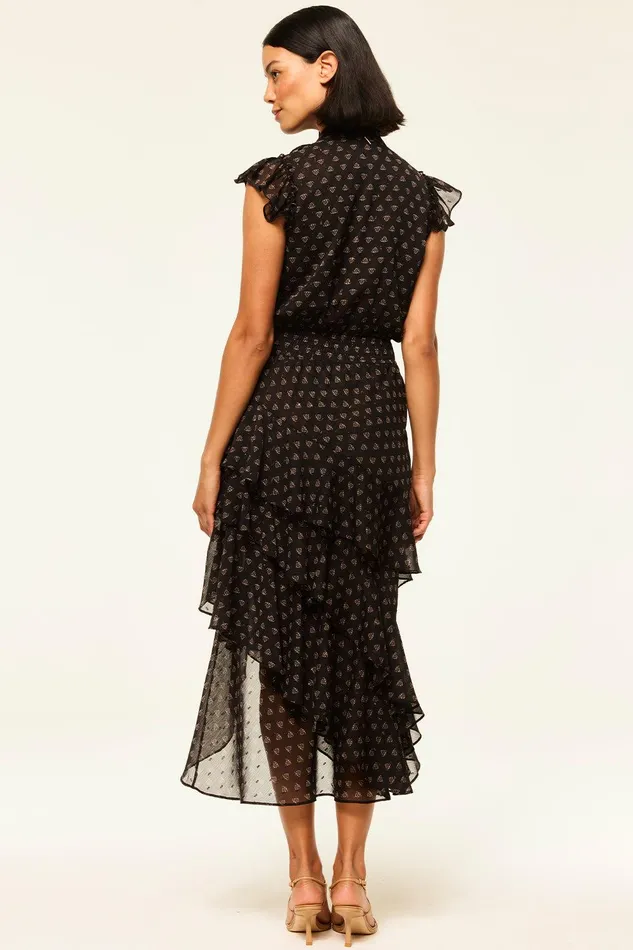 Women MISA Los Angeles Dresses ILYSA DRESS Black Lapis Eye