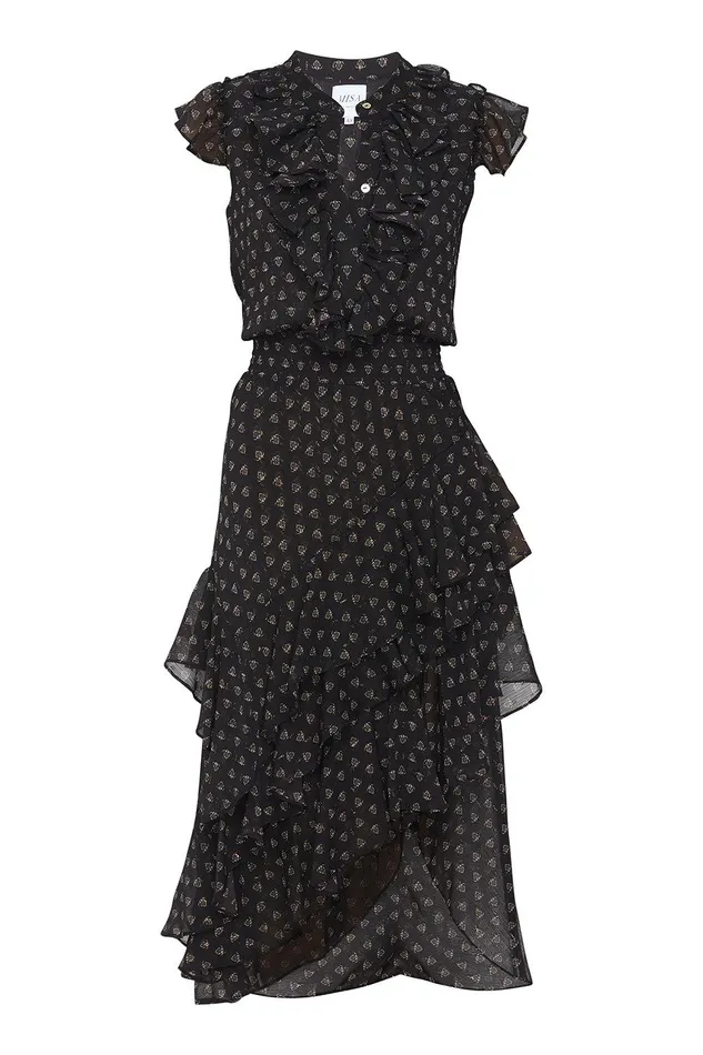 Women MISA Los Angeles Dresses ILYSA DRESS Black Lapis Eye