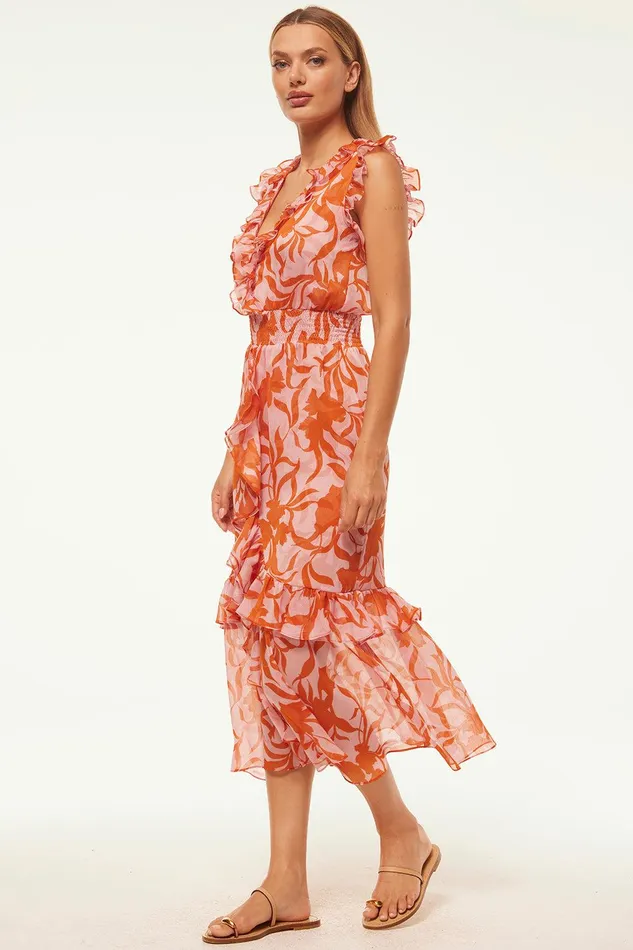 Women MISA Los Angeles Dresses KIDADA DRESS Atlas Floral Desert Rose