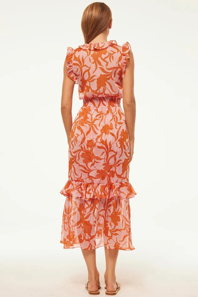 Women MISA Los Angeles Dresses KIDADA DRESS Atlas Floral Desert Rose