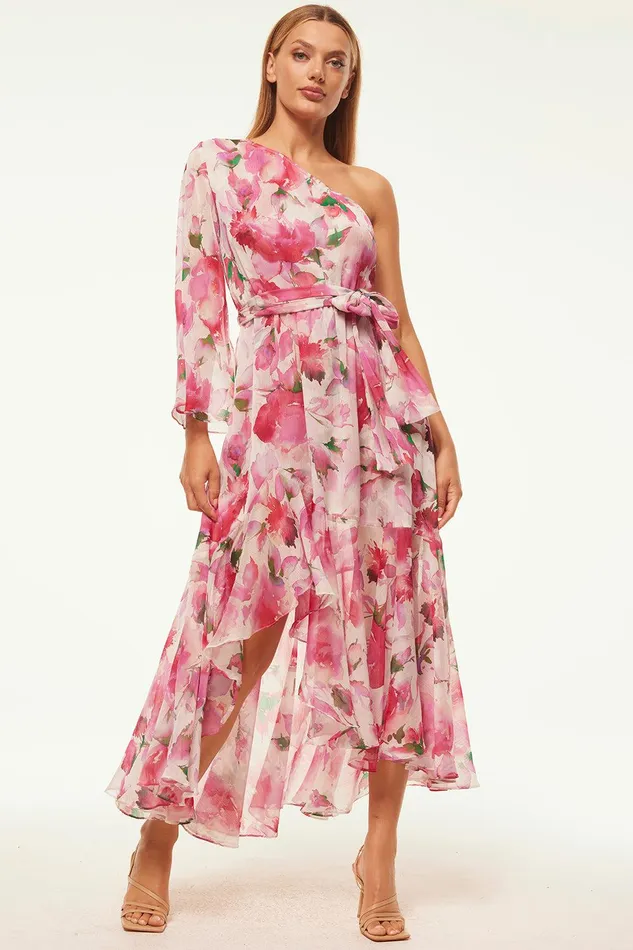 Women MISA Los Angeles Dresses SABRINA DRESS Garden Fuchsia
