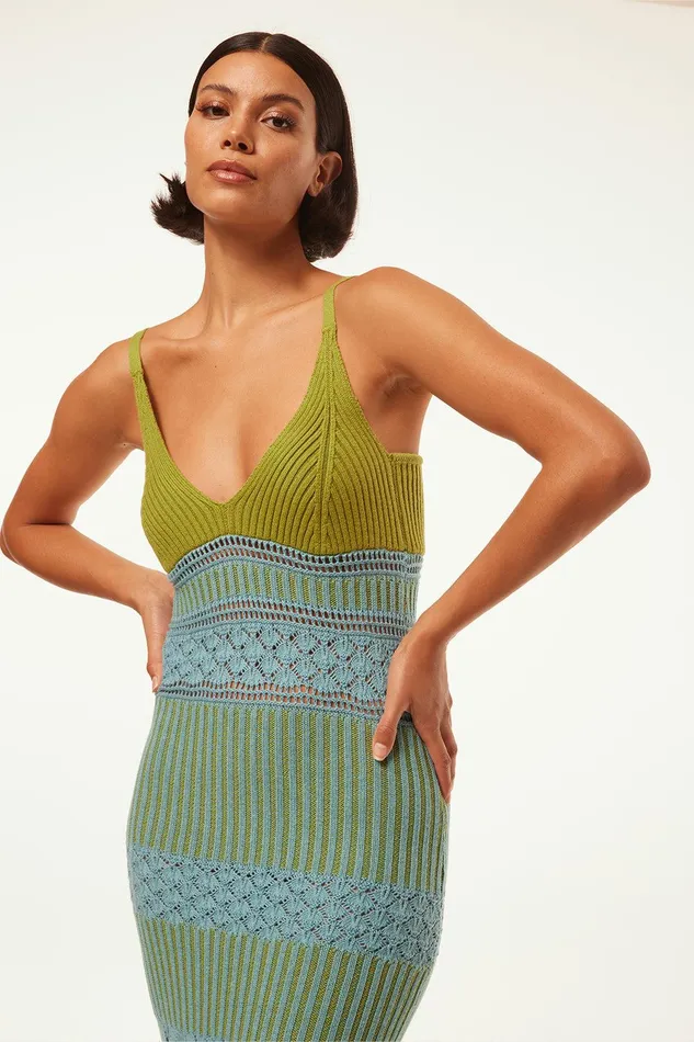Women MISA Los Angeles Dresses SEZEN DRESS Blue