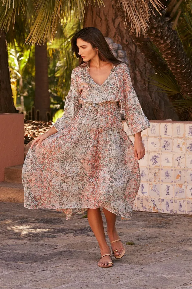 Women MISA Los Angeles Dresses TASIA DRESS Ombre Tapestry