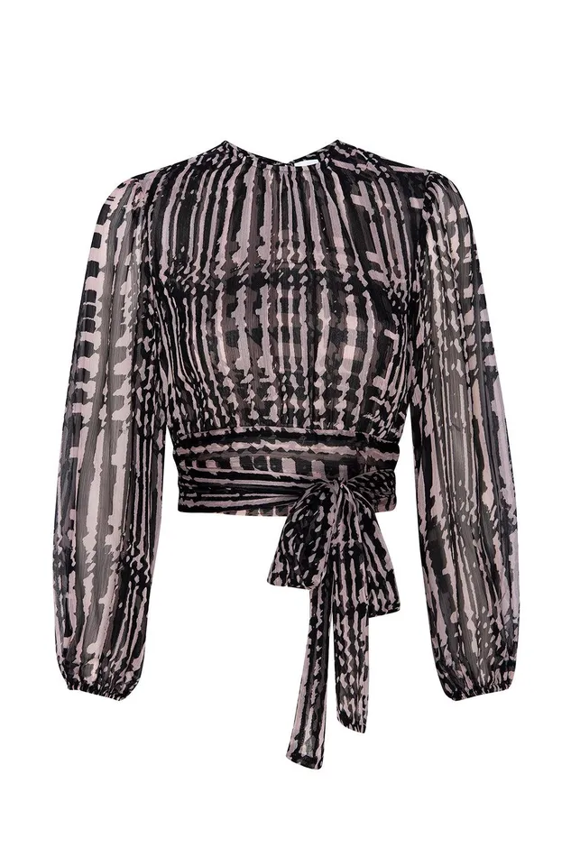 Women MISA Los Angeles Matching Sets BEATRIZ TOP Holiday Abstraction