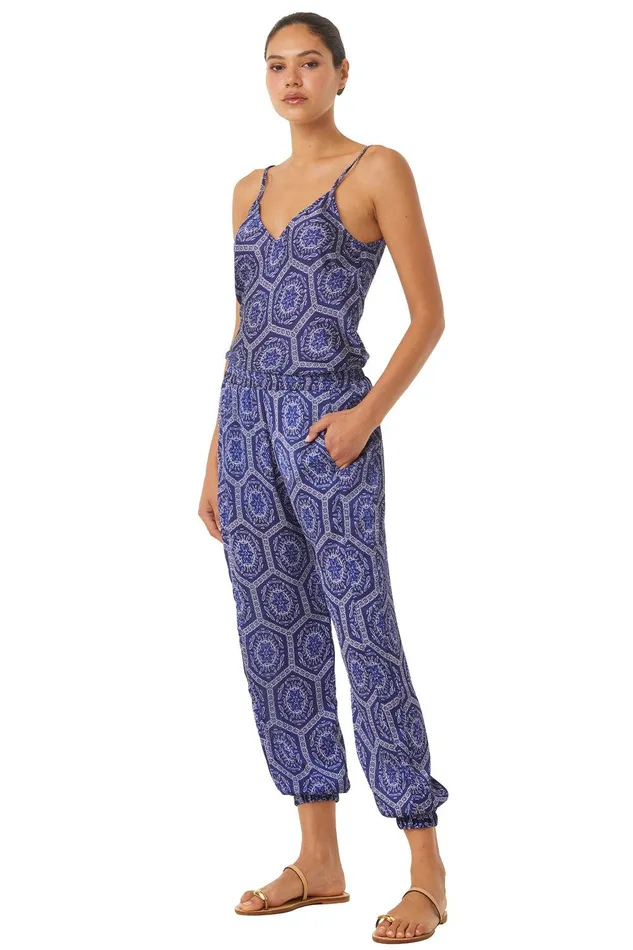 Women MISA Los Angeles Matching Sets NOOMI PANT Lapis Tile