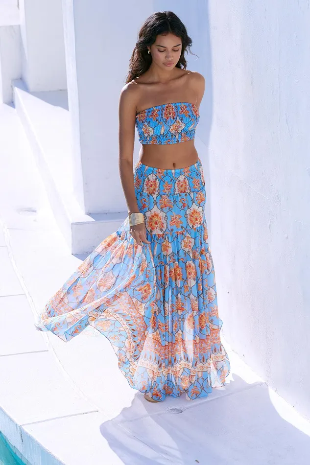 Women MISA Los Angeles Skirts and Shorts BAR SKIRT Caged Floral