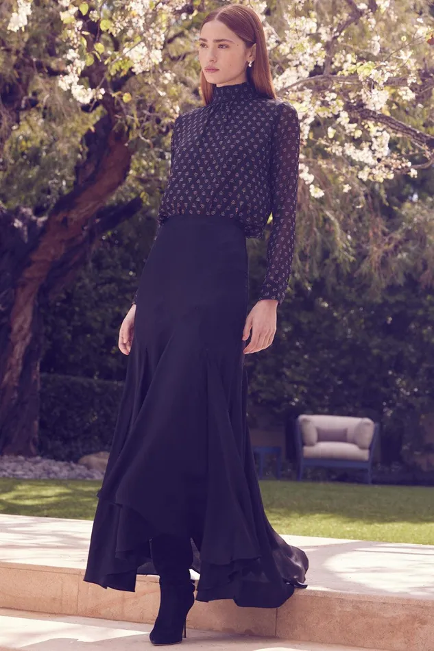 Women MISA Los Angeles Tops ANNIE TOP Black Lapis Eye