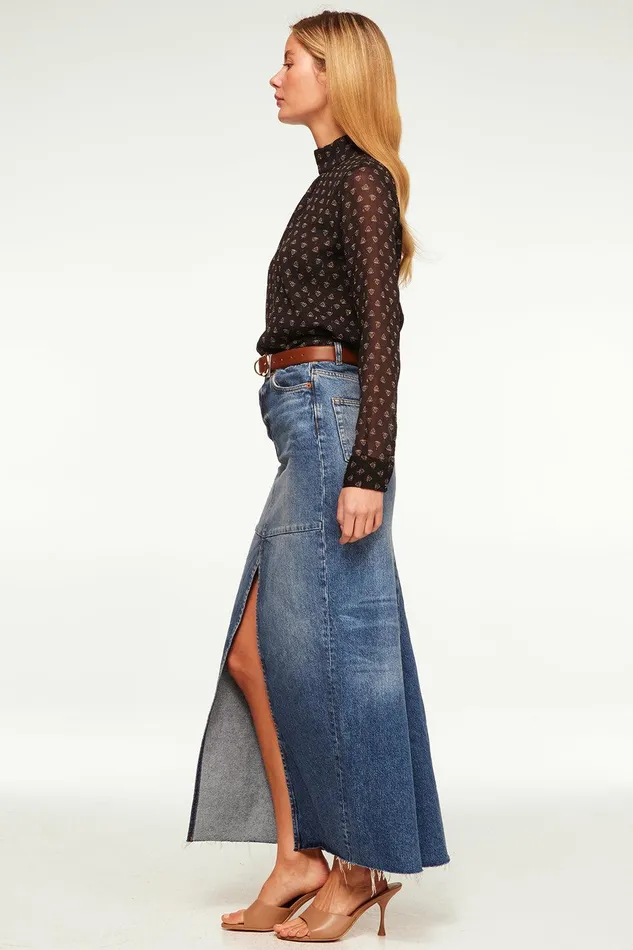 Women MISA Los Angeles Tops ANNIE TOP Black Lapis Eye
