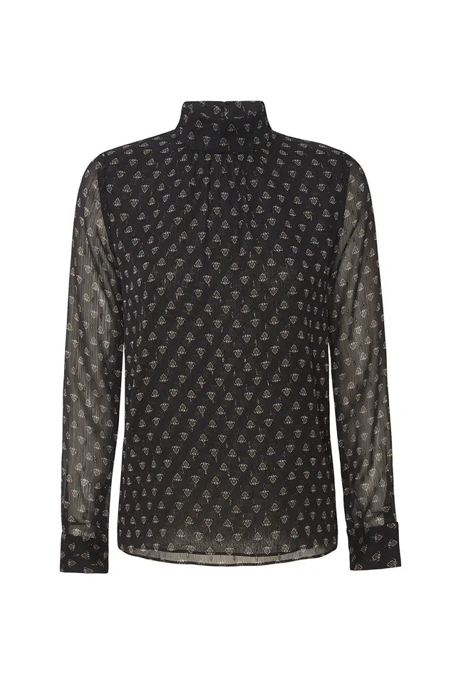 Women MISA Los Angeles Tops ANNIE TOP Black Lapis Eye
