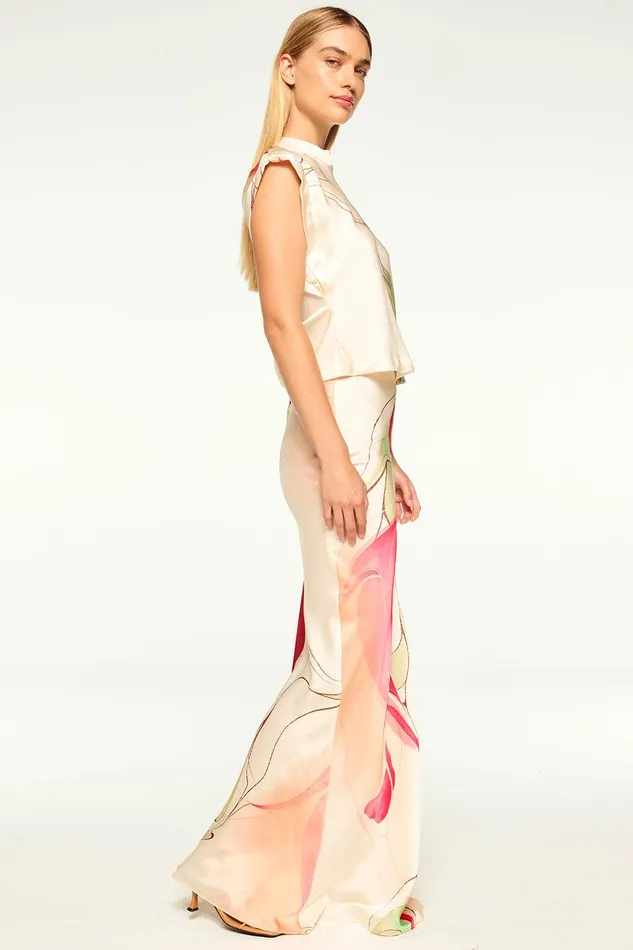 Women MISA Los Angeles Tops LUCY TOP Divine Marble