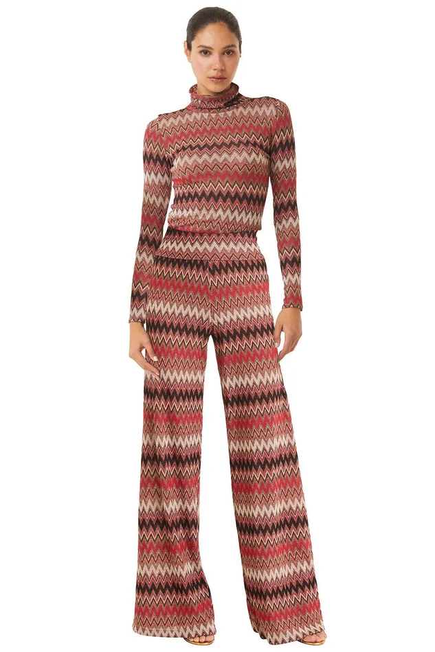 Women MISA Los Angeles Tops NADJA TOP Winter Chevron