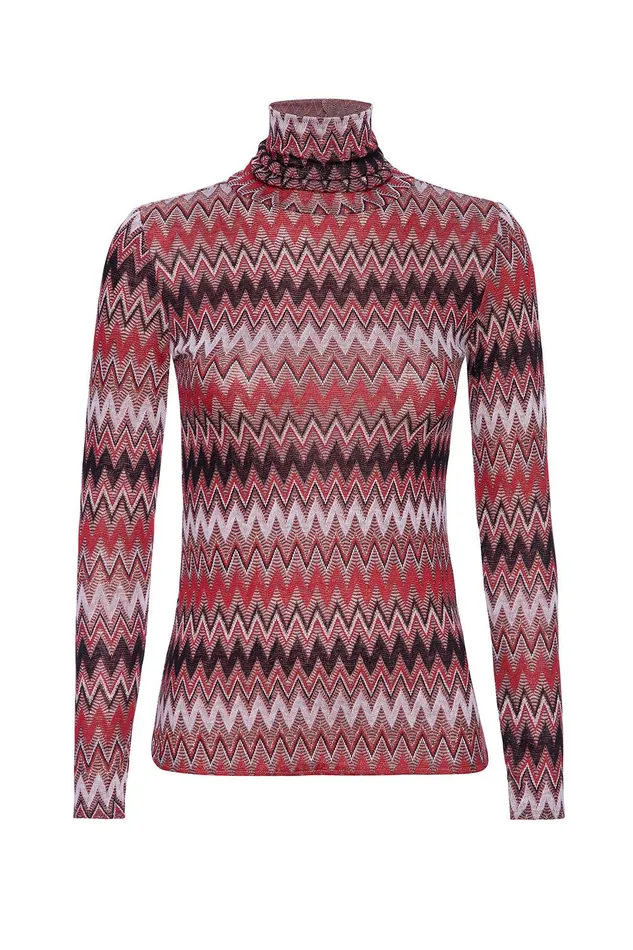 Women MISA Los Angeles Tops NADJA TOP Winter Chevron