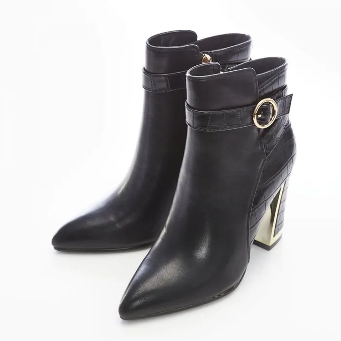 Women Moda In Pelle Black Boots Kirsten Black Porvair