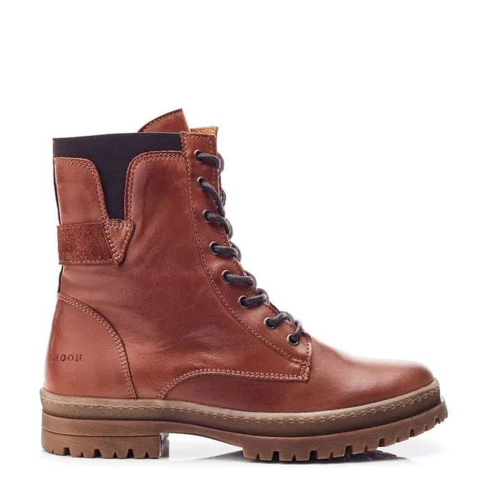 Women Moda In Pelle Chunky Boots Shoon Sh Odcombe Tan Leather