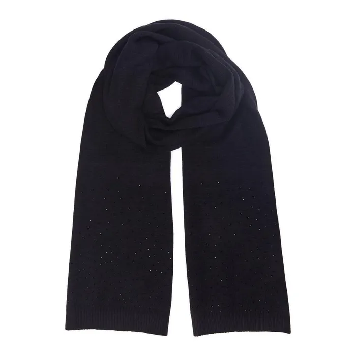 Women Moda In Pelle Scarves Praticioscarf Black Textile