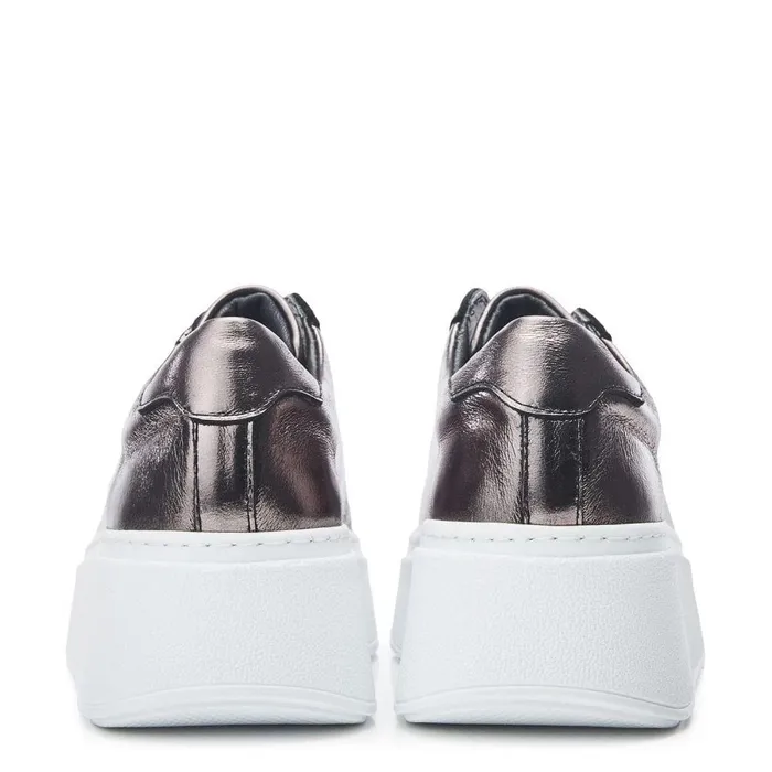 Women Moda In Pelle SlipOn Trainers Bsoleful BAxell Pewter Leather Women Moda In Pelle SlipOn Trainers Bsoleful BAxell Pewter Leather