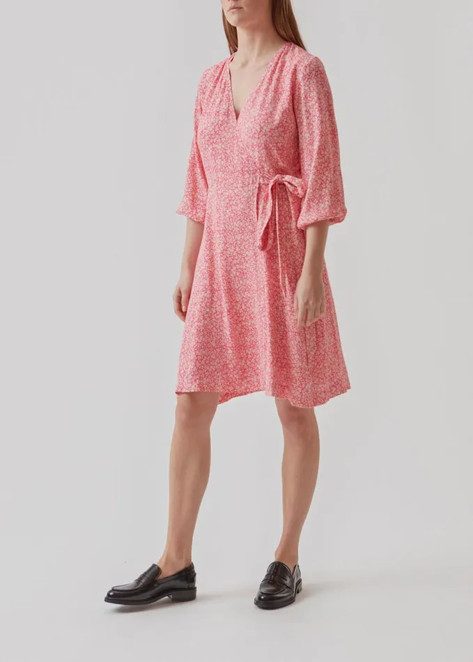 Women Modstrm Dresses RinnaMD Print Wrap Dress Taffy Fairytale Flower