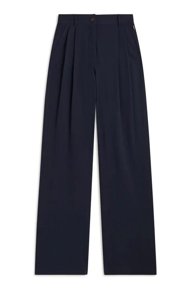 Women Navy Blue Miel Trousers Ecoalf Trousers