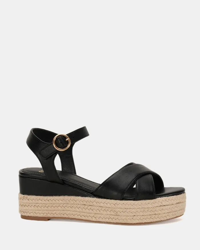 Women NOVO Shoes BOWEN BLACK Wedges