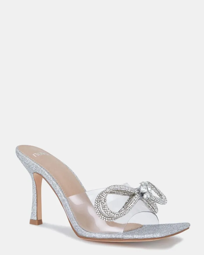 Women NOVO Shoes ZADORE SILVER GLITTER Mules