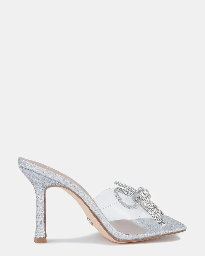Women NOVO Shoes ZADORE SILVER GLITTER Mules