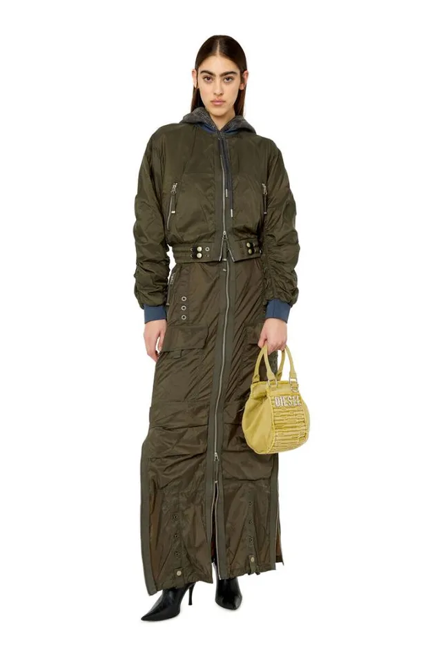 Women OCrep Military Green Diesel Skirts