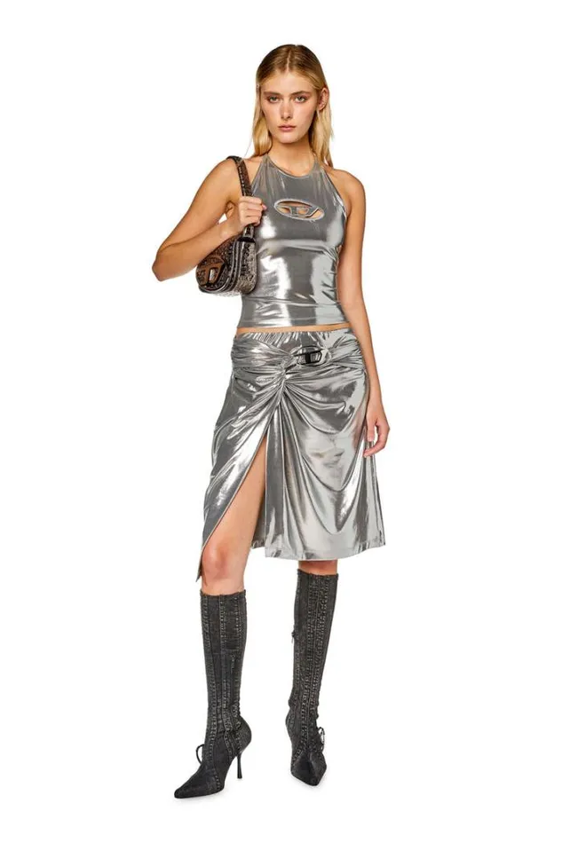 Women OMelt Silver Diesel Skirts