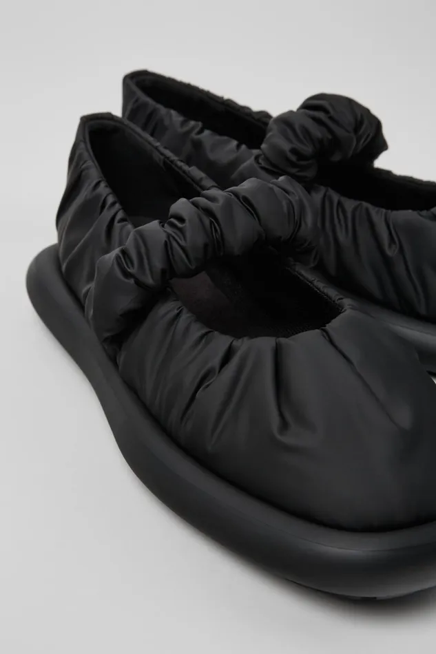Women Onda Black Textile Mary Jane Camper Ballerinas