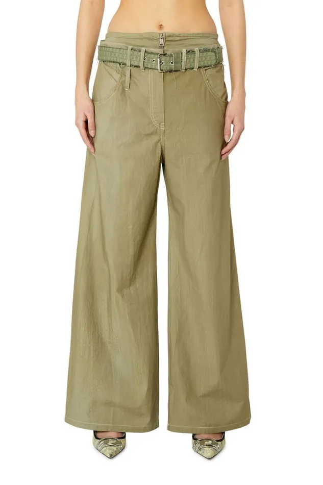 Women PIllin Military Green Diesel Trousers And Shorts Women PIllin Military Green Diesel Trousers And Shorts