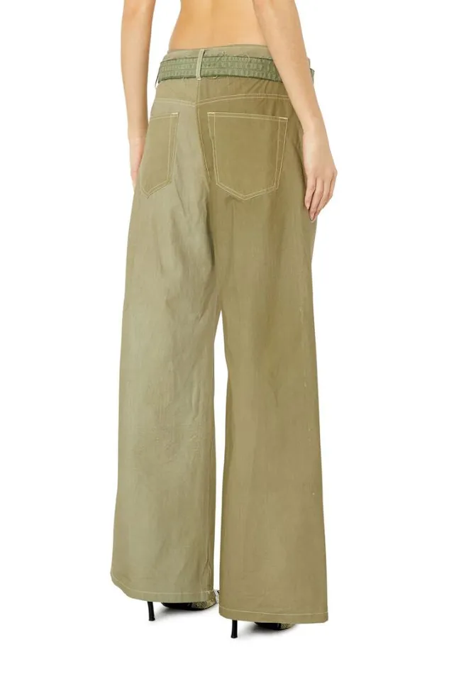 Women PIllin Military Green Diesel Trousers And Shorts Women PIllin Military Green Diesel Trousers And Shorts
