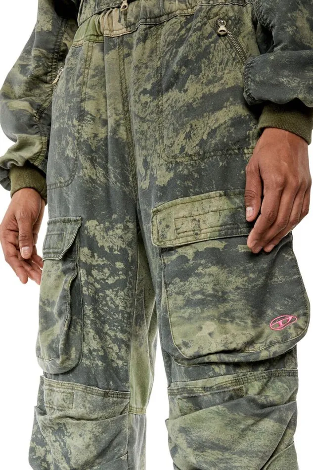 Women PMirtCmf Military Green Diesel Trousers And Shorts Women PMirtCmf Military Green Diesel Trousers And Shorts