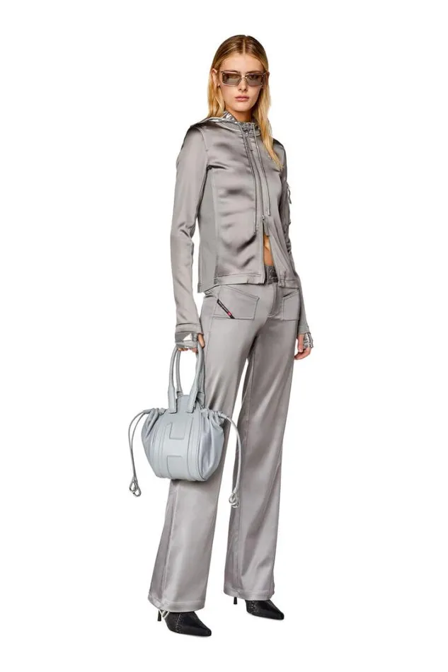 Women PStell Light Grey Diesel Trousers And Shorts