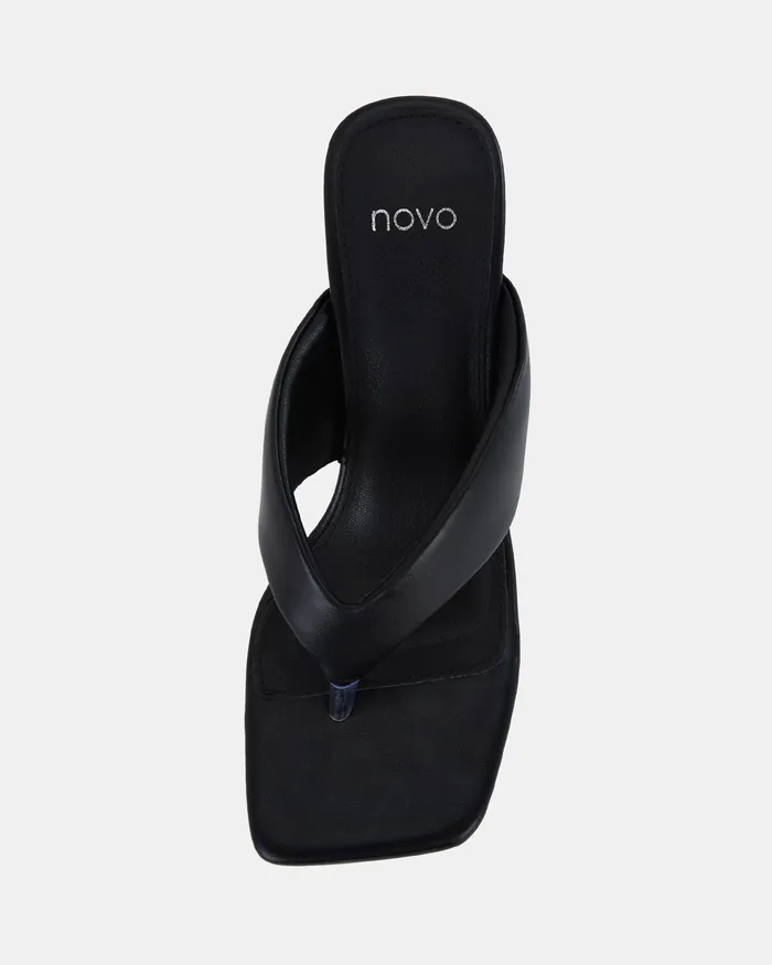 Women Party NOVO Shoes URZILA BLACK Kitten Heels