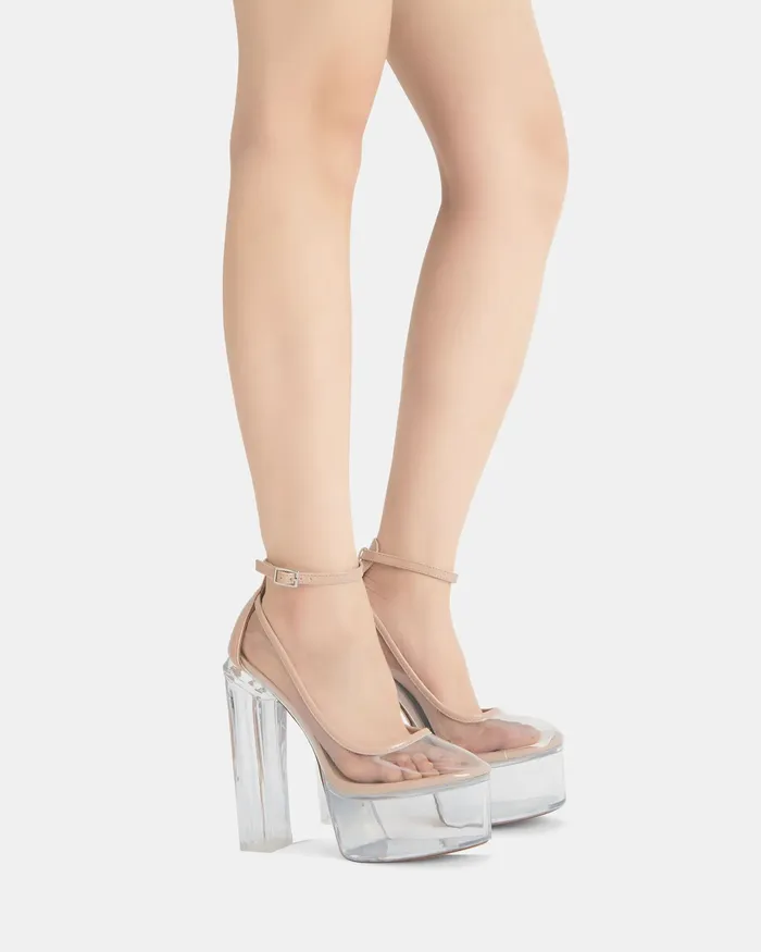 Women Party NOVO Shoes YUZUKI NUDE Platform Heels