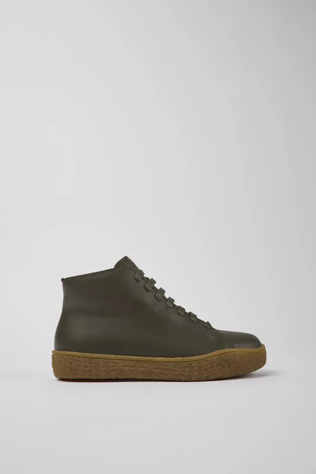 Women Peu Terreno HYDROSHIELD Green Leather Shoes Camper Ankle Boots Women Peu Terreno HYDROSHIELD Green Leather Shoes Camper Ankle Boots