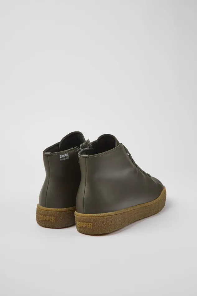 Women Peu Terreno HYDROSHIELD Green Leather Shoes Camper Ankle Boots Women Peu Terreno HYDROSHIELD Green Leather Shoes Camper Ankle Boots