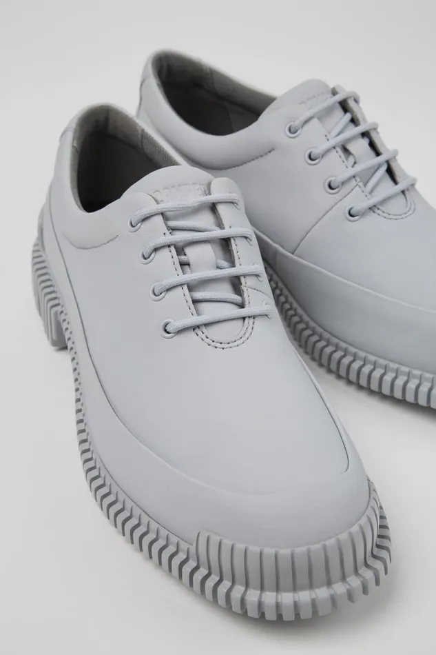 Women Pix Gray Leather Shoe Camper Formal Shoes