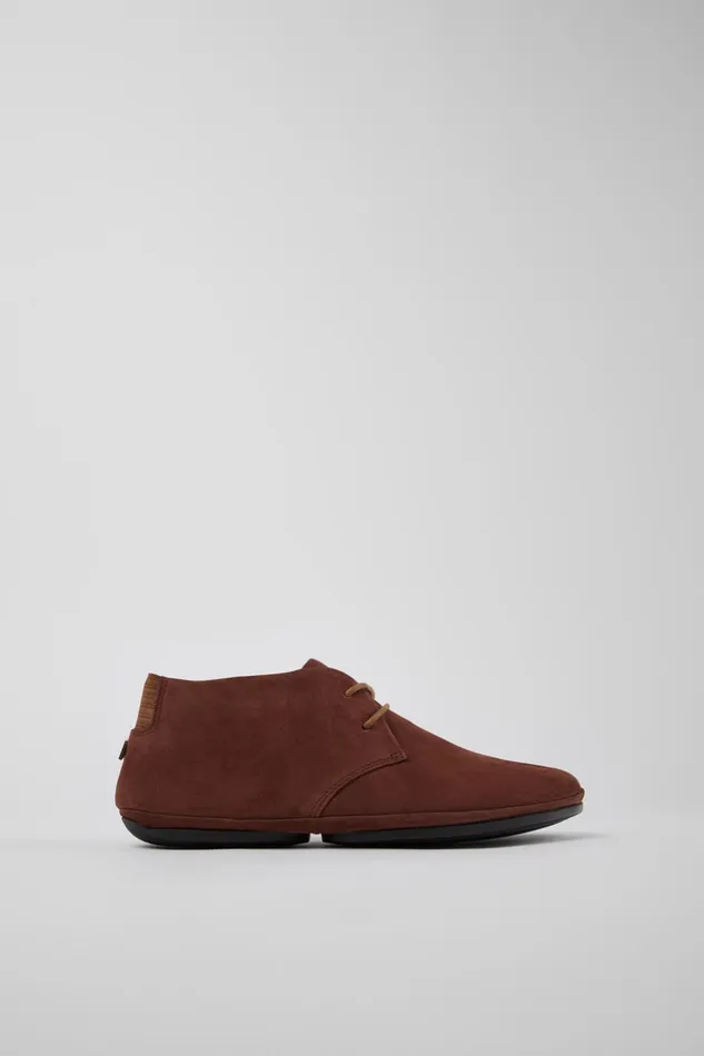 Women Right Brown Nubuck Ankle Boots Camper Ankle Boots