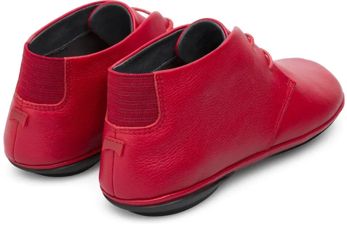 Women Right Red Lace Up Ankle Boot Camper Ankle Boots Women Right Red Lace Up Ankle Boot Camper Ankle Boots