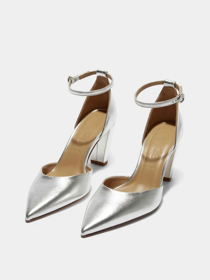 Women Rissa Nappa Leather AnkleStrap Pumps Aeyde Pumps