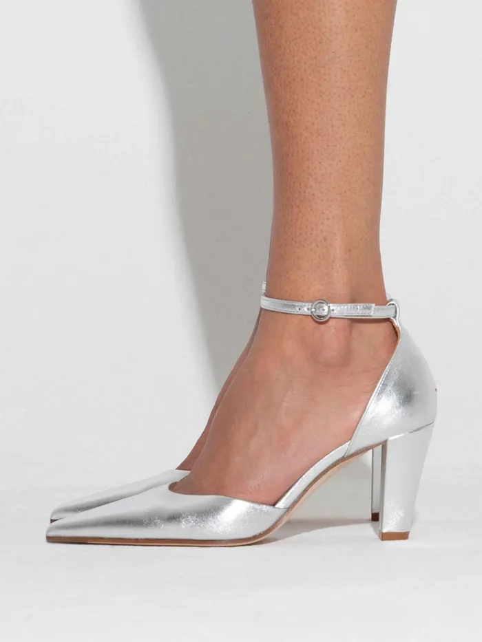 Women Rissa Nappa Leather AnkleStrap Pumps Aeyde Pumps