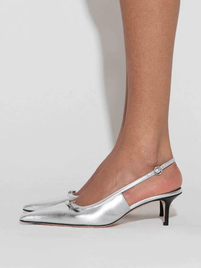 Women Saba Leather Slingback Pumps Aeyde Pumps