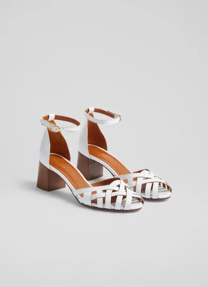 Women Sandals LKBennett Noemia Cream Leather CrissCross Sandals Ecru Women Sandals LKBennett Noemia Cream Leather CrissCross Sandals Ecru