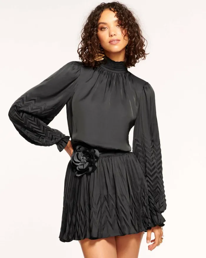 Women Sawyer Smocked Mini Dress Mulberry Ramy Brook Dresses