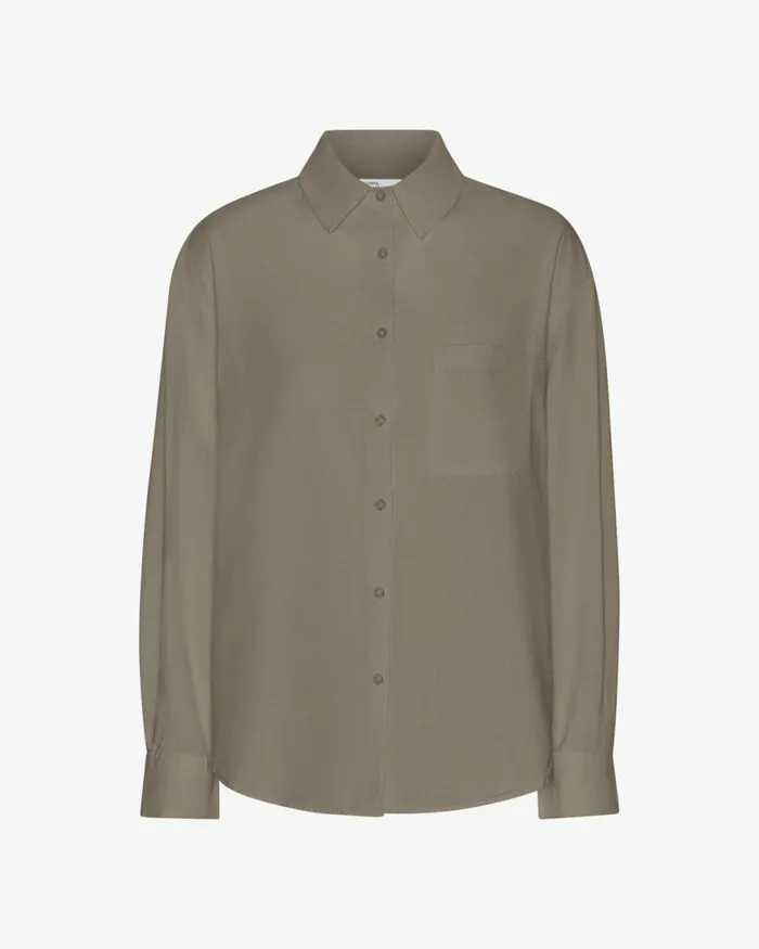 Women Shirts Colorful Standard Organic Oversized Shirt Dusty Olive