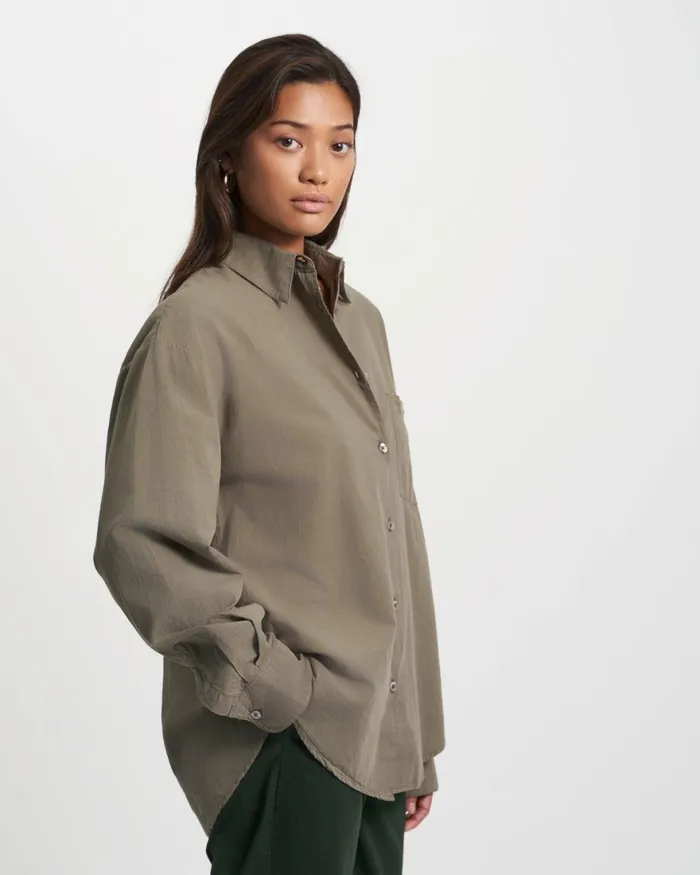 Women Shirts Colorful Standard Organic Oversized Shirt Dusty Olive