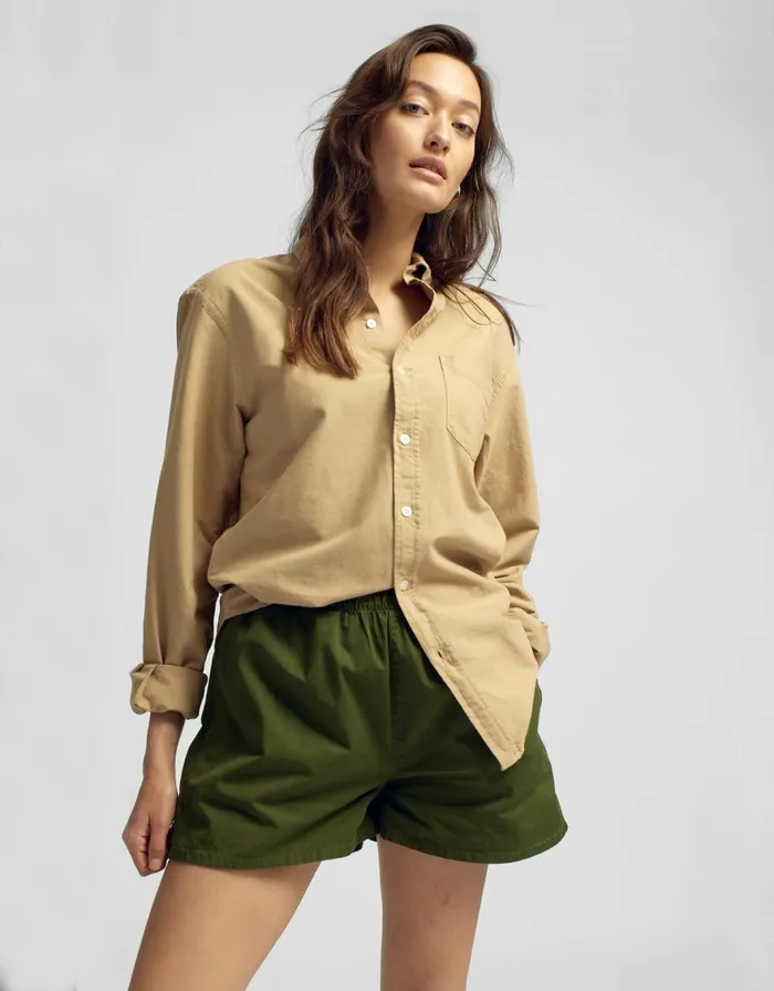 Women Shorts Colorful Standard Women Organic Twill Shorts Ivory White