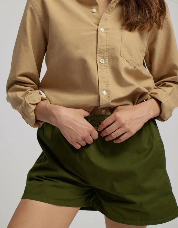 Women Shorts Colorful Standard Women Organic Twill Shorts Ivory White