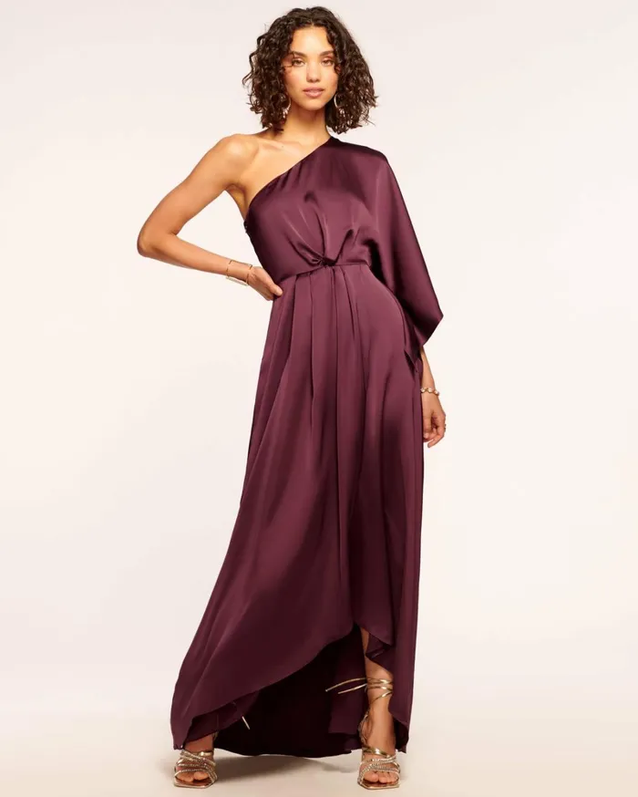 Women Simone One Shoulder Maxi Dress Cabernet Ramy Brook Dresses Women Simone One Shoulder Maxi Dress Cabernet Ramy Brook Dresses
